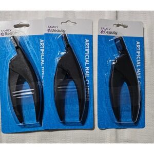 Family‎ Beauty Artificial Nail Clipper Tool for Salon or Home Use Lot of 3